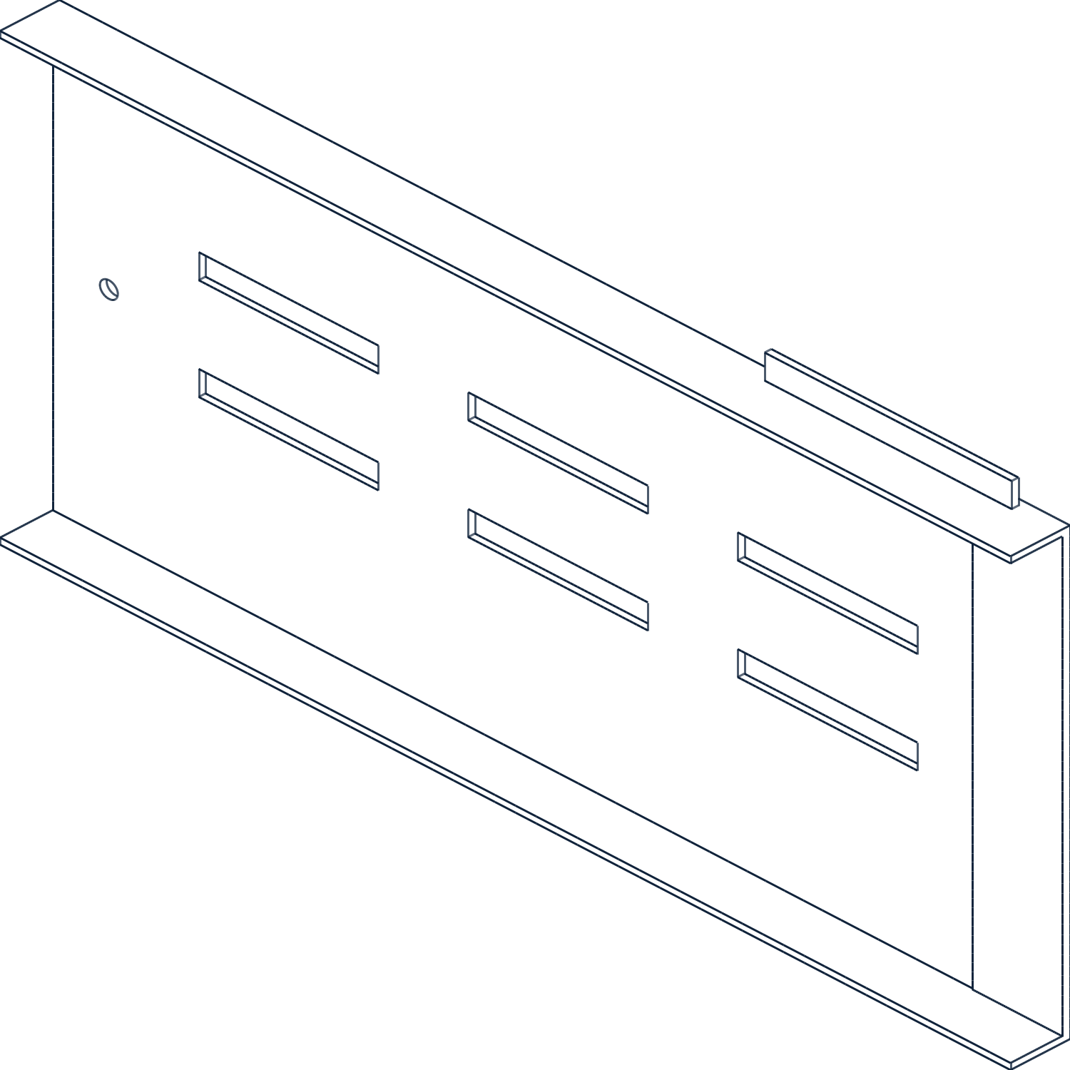 Adjustable carton magazine side guide plate Rev B isometric preview